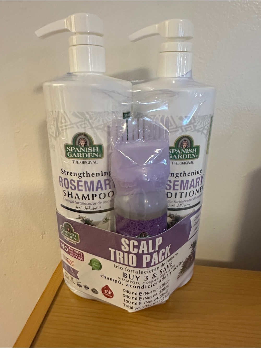 Strengthening Rosemary Shampoo & Conditioner Scalp Trio Pack - Lavender